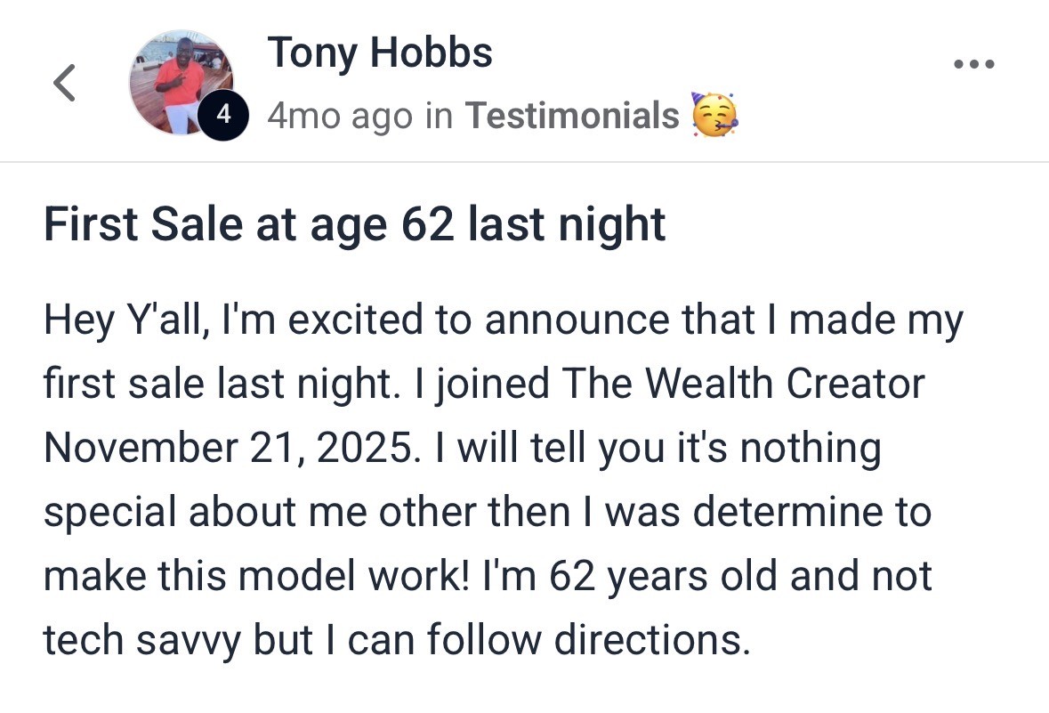 Testimonial from Tony